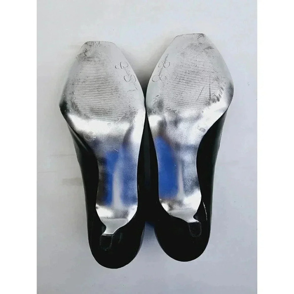 Jessica Simpson Size 8.5B Womens Black Patent Leather Peep Toe Slip On Pumps NIB - Picture 6 of 14